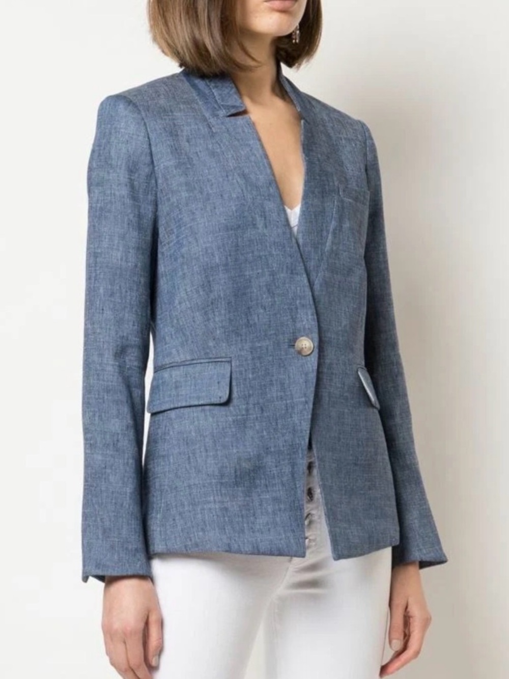 Veronica Beard Blue Woven Farley Dickey Jacket Women’s Size 10 EUC Blazer Top